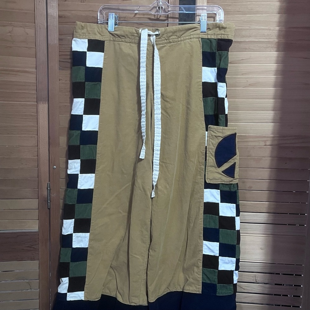Vintage Hippie Corduroy Patchwork  Pants